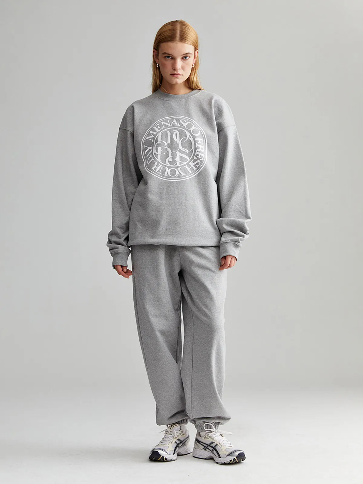UNISEX_CIRCLE LOGO SWEATSHIRT_GRAY