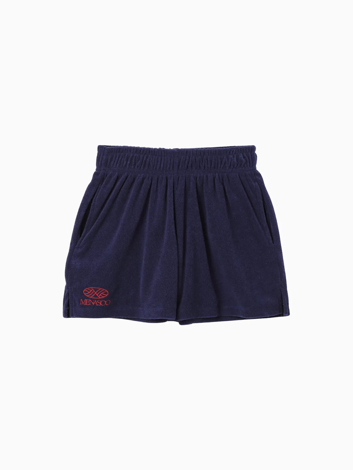 MENASOO LOGO TERRY SWEAT SHORTS_NAVY