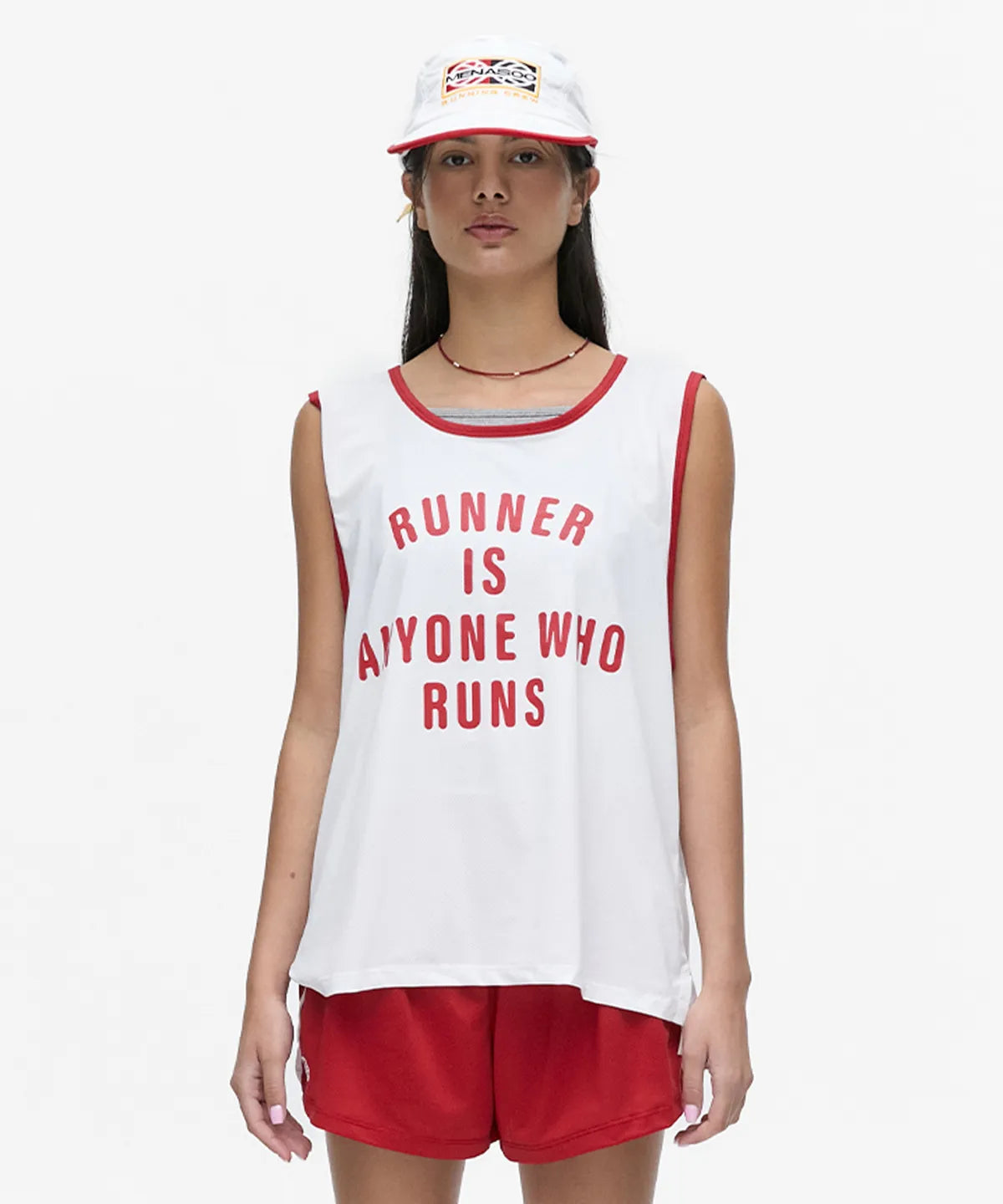 MESH RUNNER CLUB SLEEVE_WHITE
