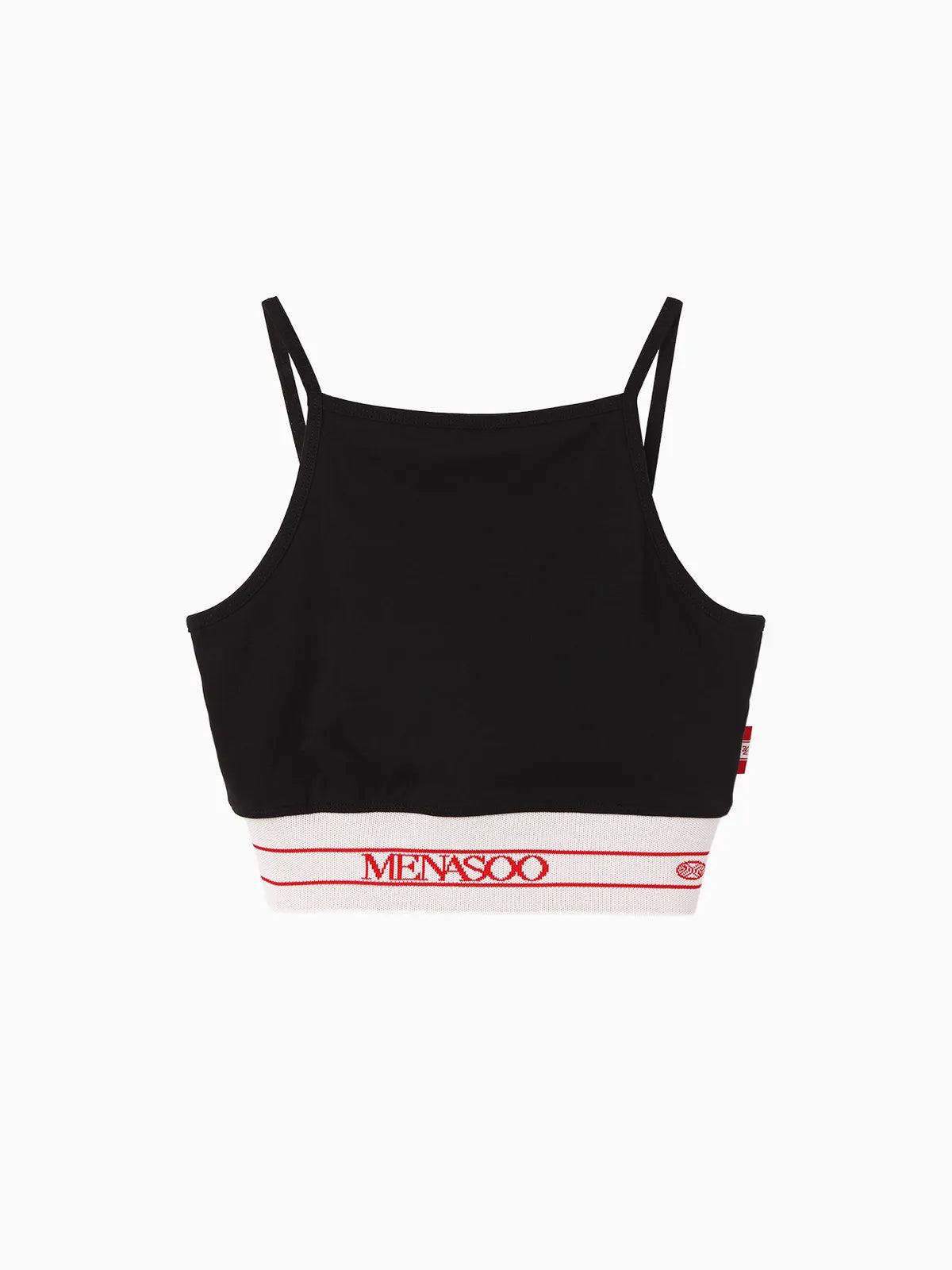 MENASOO KNIT STRAP SLEEVELESS TOP_BLACK