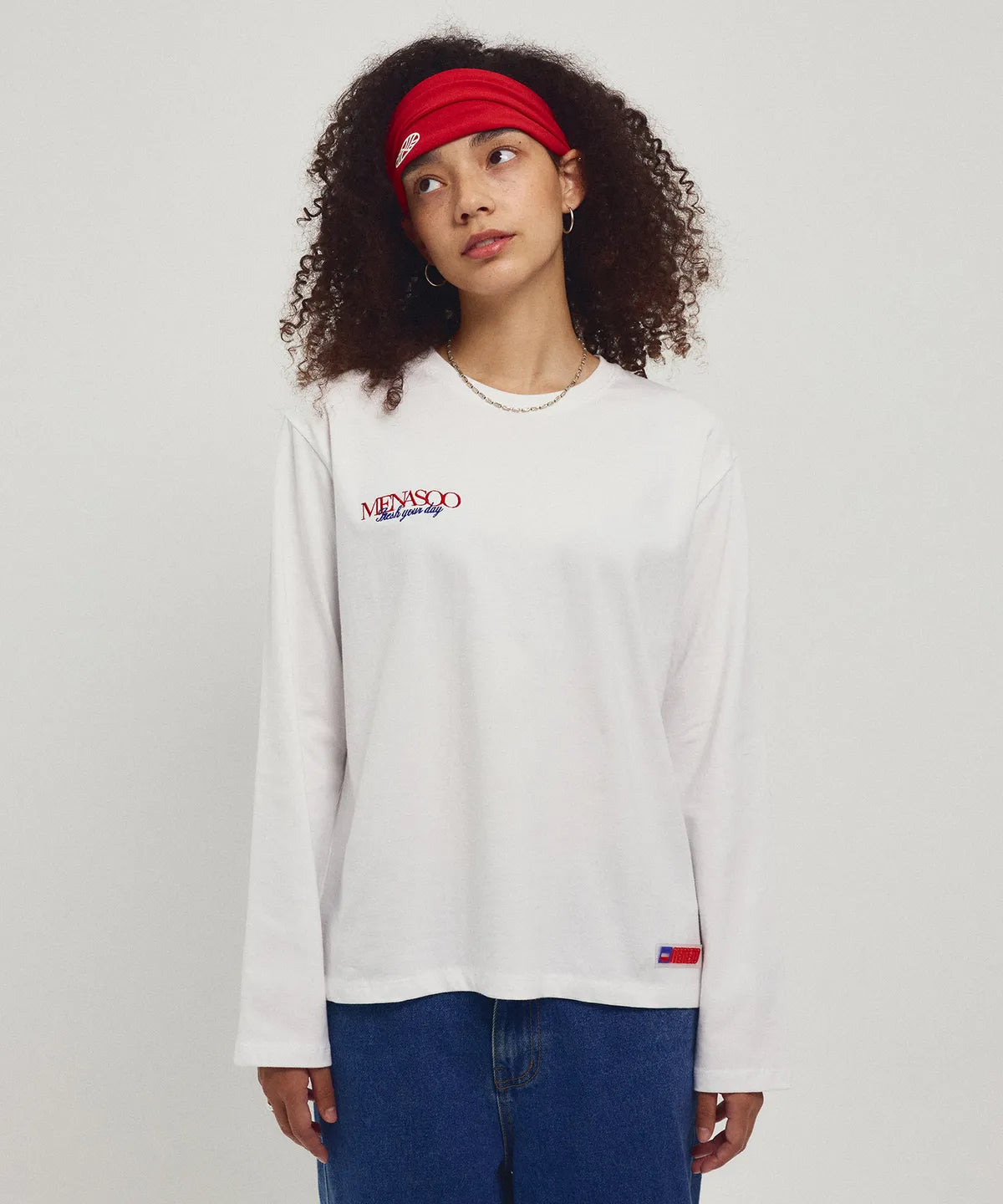 Menasoo Hearttrack Long Sleeve T Shirt_White