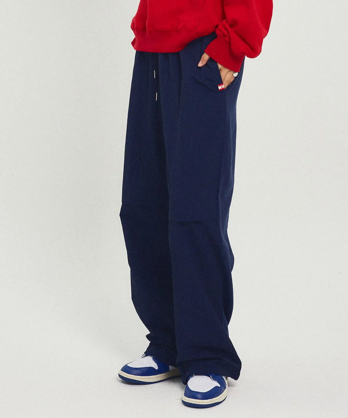 Back to Back Cotton Wide Pants_Navy