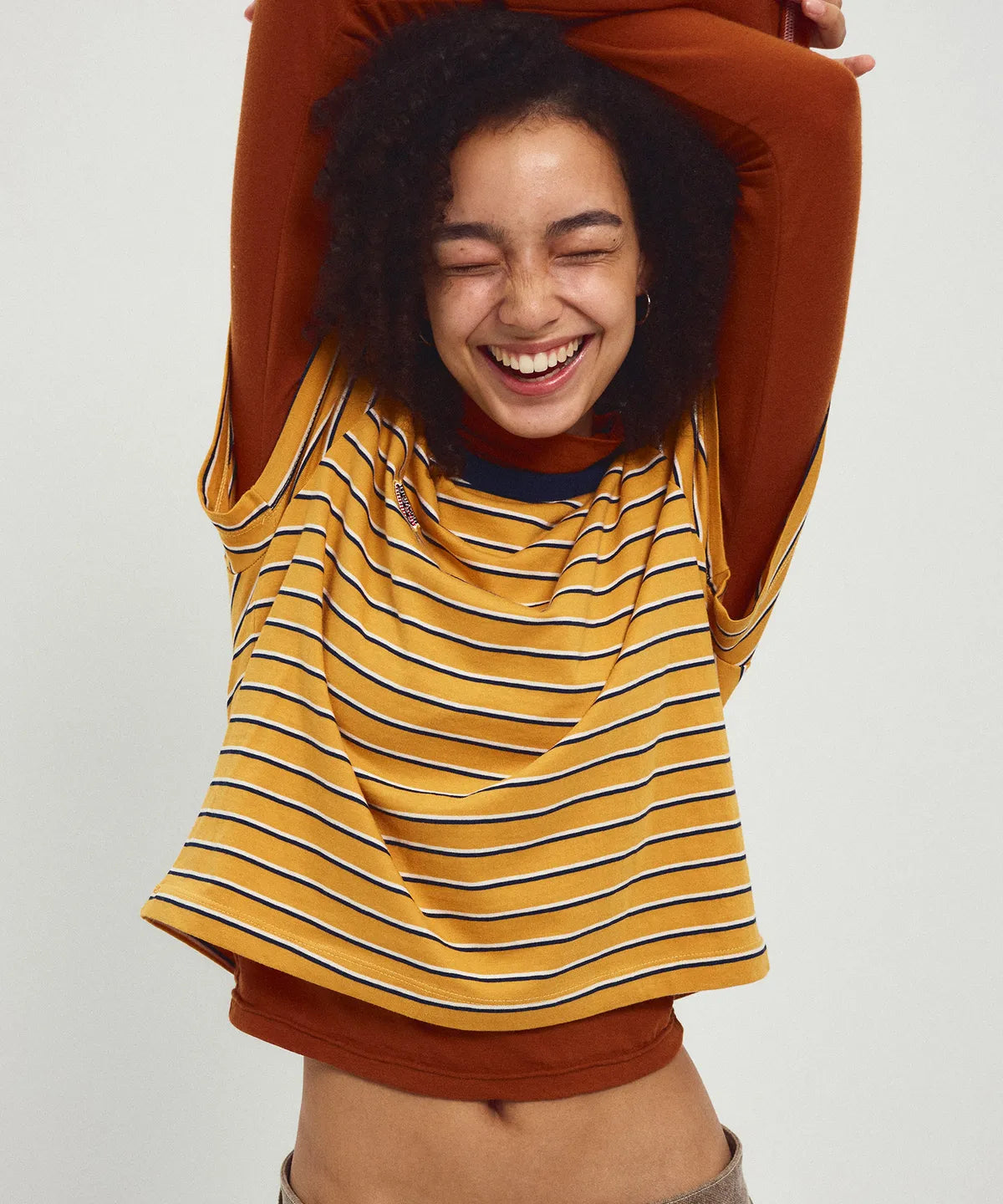 MNS Stripe Cotton tshirt_Yellow