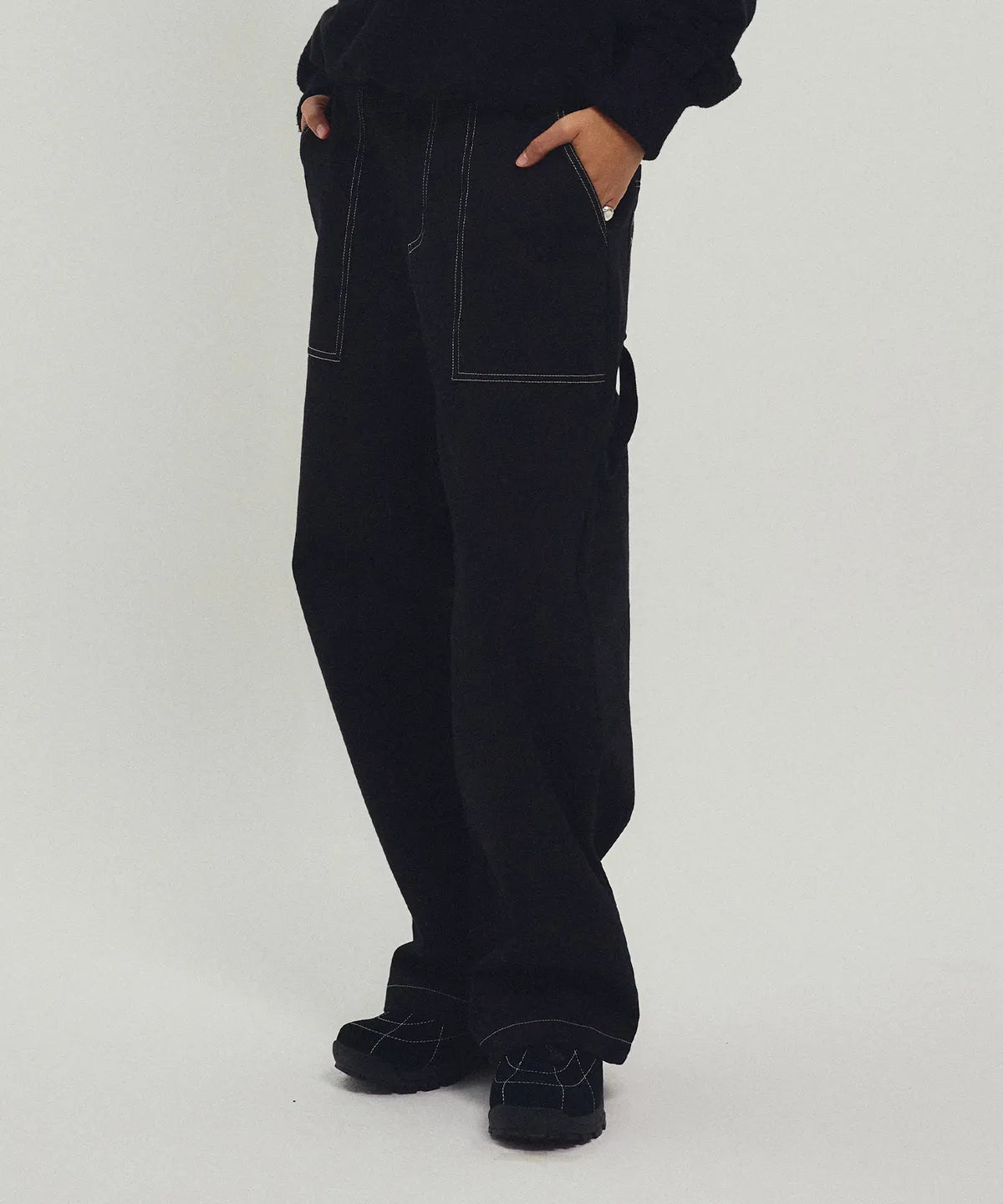 Washing Cotton Work Pants_Black