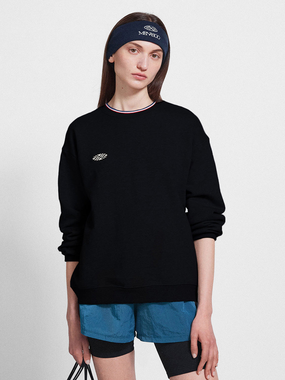 Track Volume Point Round Sweatshirt_Black
