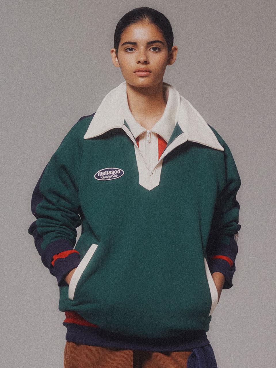 Color Combination Sweatshirt_Green