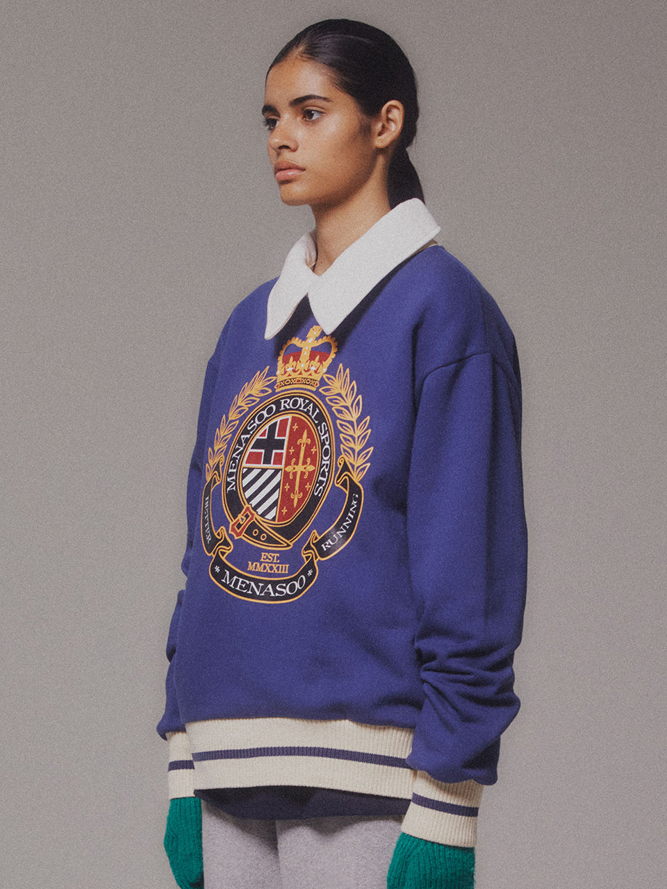Menasoo Heritage Heavy Sweatshirt_Blue_기모원단