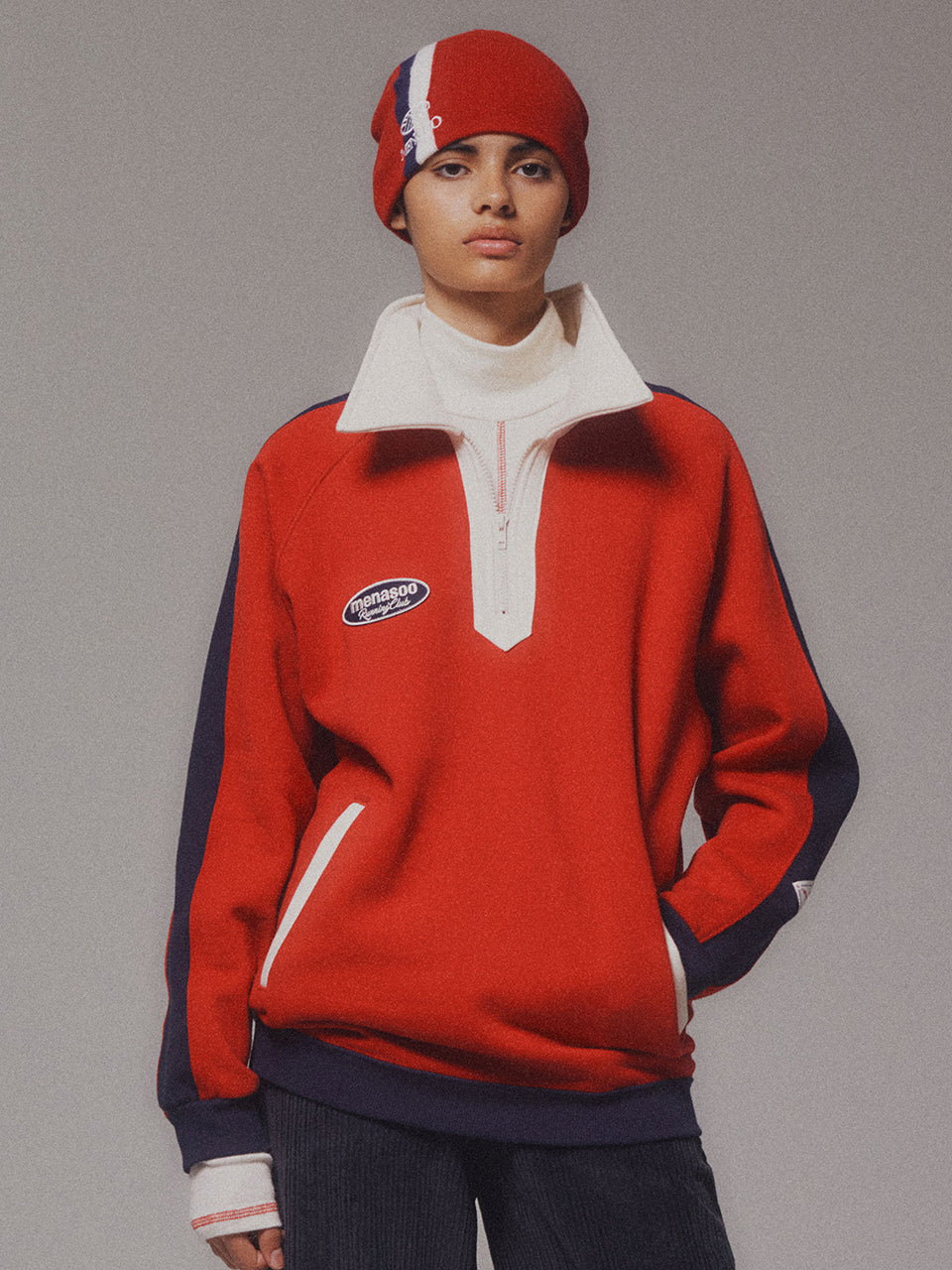 Color Combination Sweatshirt_Red