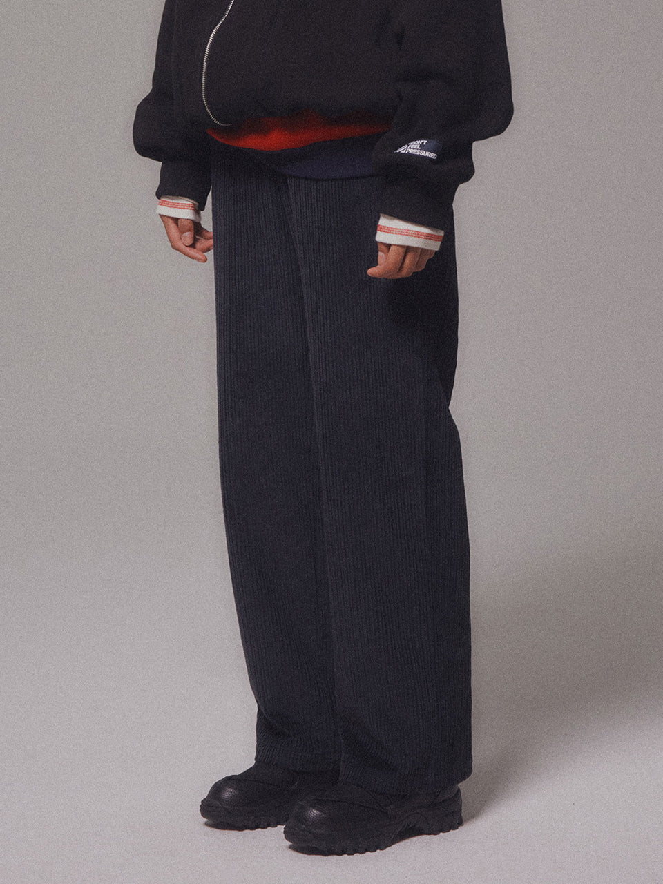 Corduroy Straight Pants_Navy
