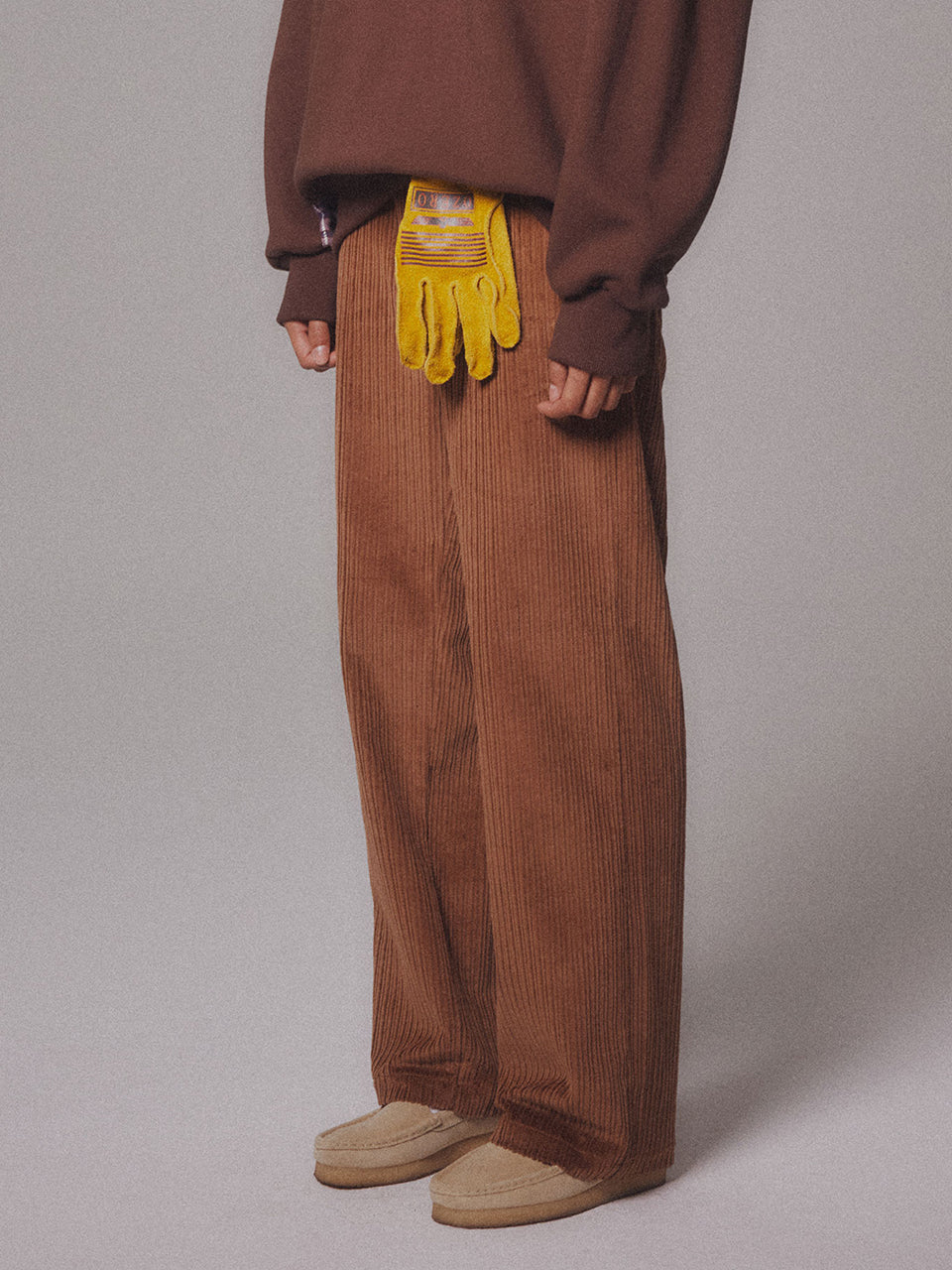 Corduroy Straight Pants_Brown