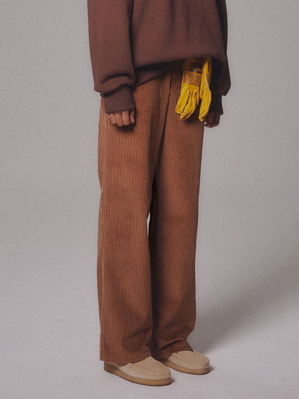 Corduroy Straight Pants_Brown